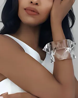 Freeze Lucite Bangle Bracelets