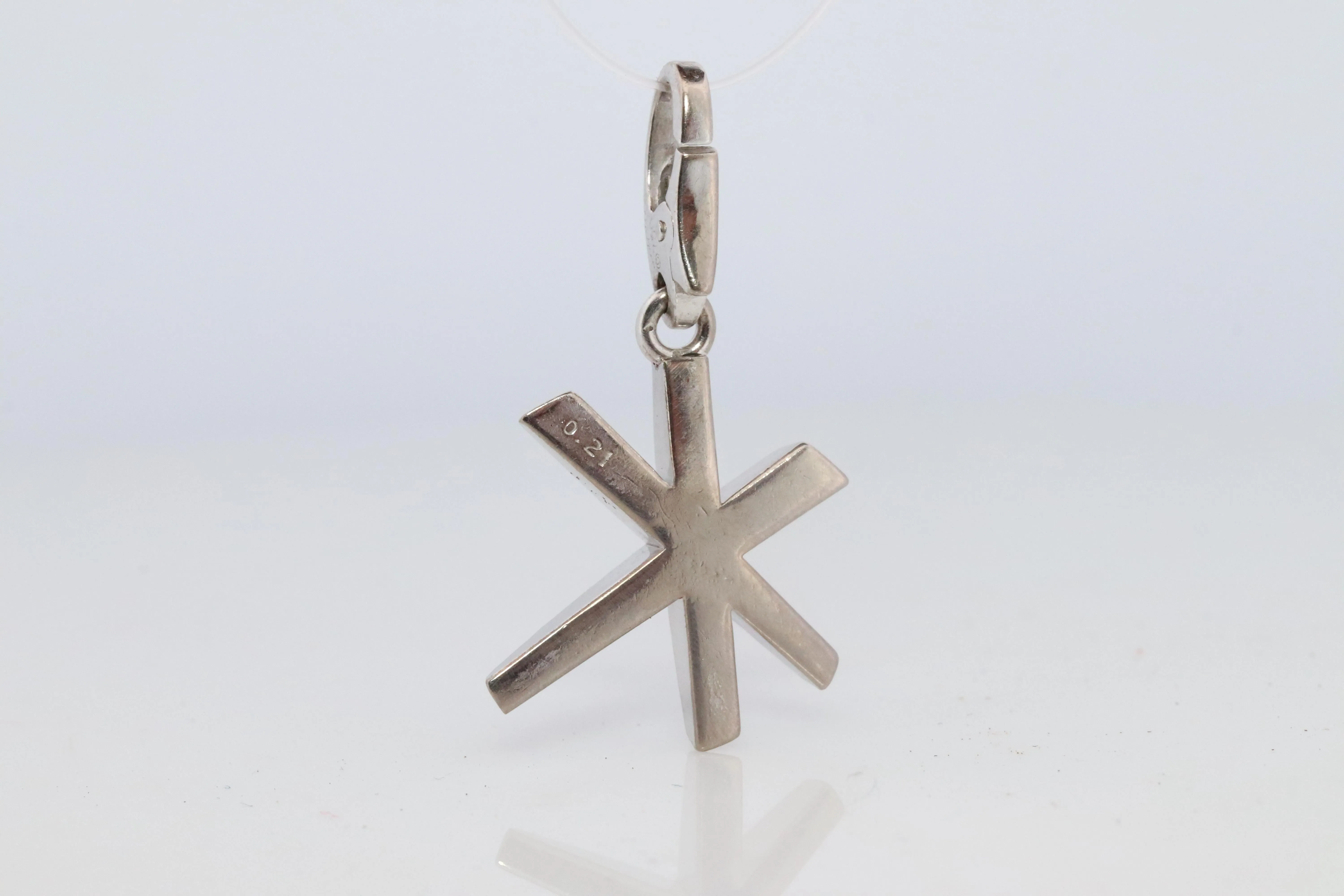 Genuine Cartier Firework Pendant. 18k White Gold Diamond Cartier Fireworks Charm