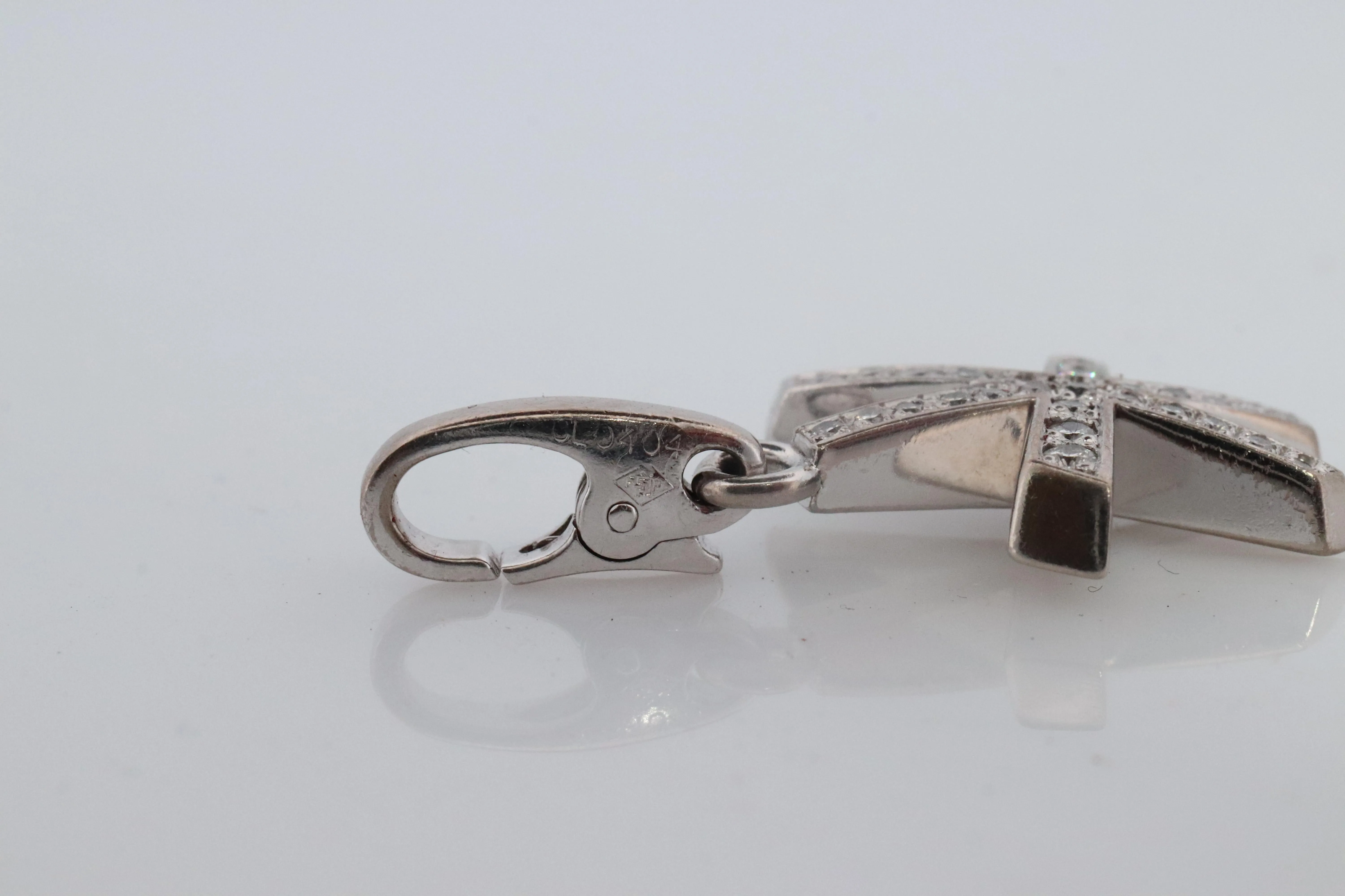 Genuine Cartier Firework Pendant. 18k White Gold Diamond Cartier Fireworks Charm