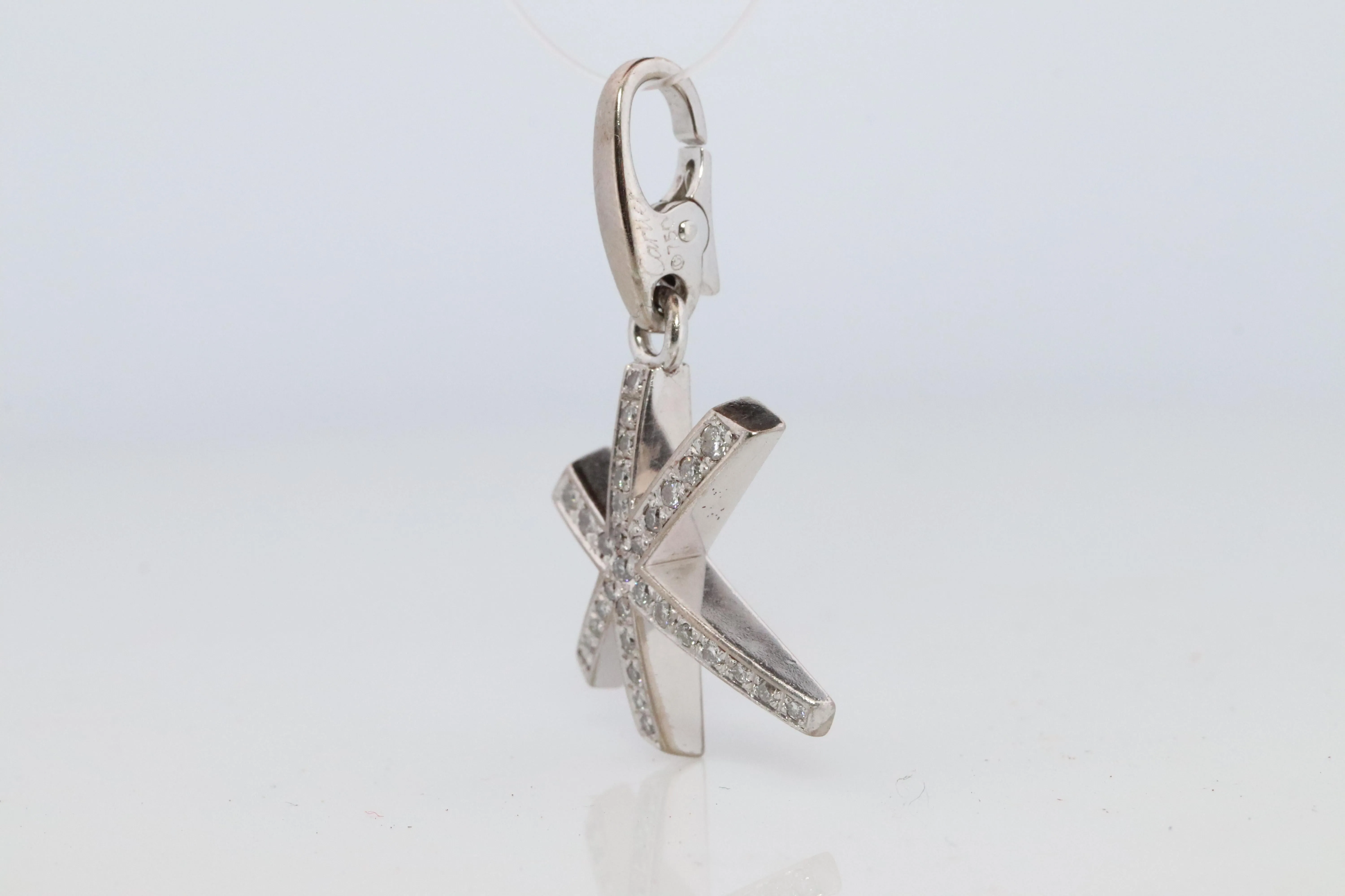 Genuine Cartier Firework Pendant. 18k White Gold Diamond Cartier Fireworks Charm