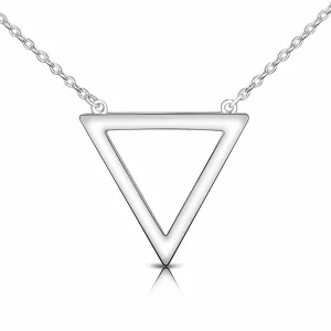 Geometric Triangle Sterling Silver Necklace Pendant
