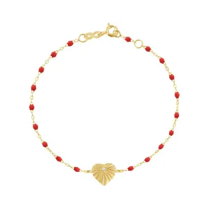 Gigi Clozeau- Classic Heart Lumiere Bracelet- POPPY