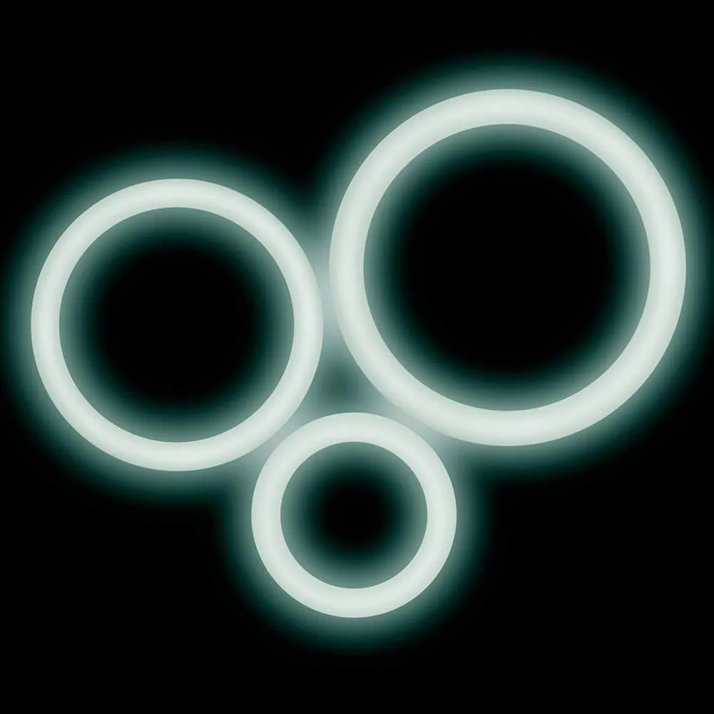 Glow in the Dark Silicone Cockring Set