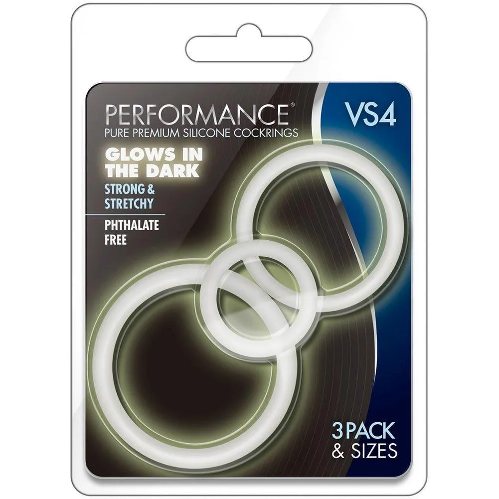 Glow in the Dark Silicone Cockring Set