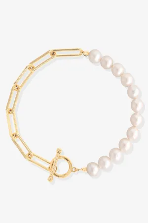 Goddess of Beauty Gold Vermeil Bracelet with Fresh Water Pearl