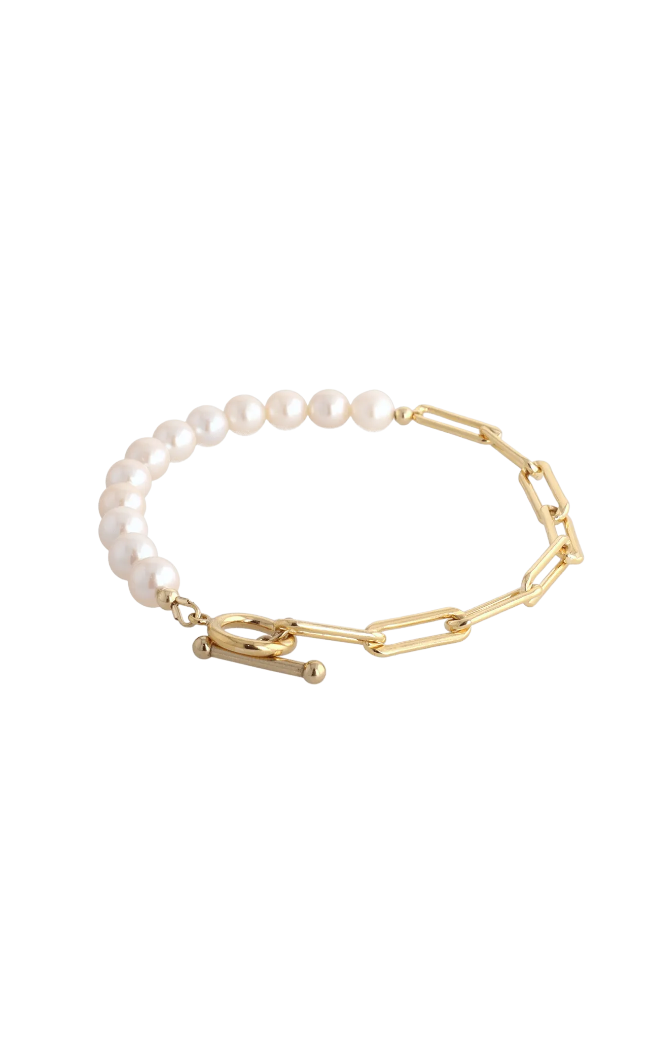 Goddess of Beauty Gold Vermeil Bracelet with Fresh Water Pearl