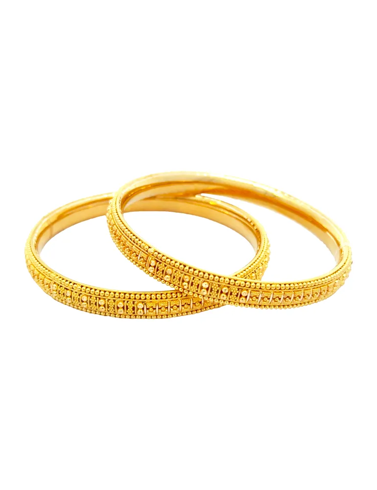 Gold Bangles 22kt - Set of 6