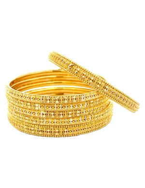 Gold Bangles 22kt - Set of 6