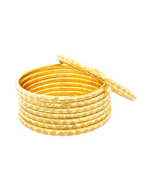 Gold Bangles 22kt  - Set of 8