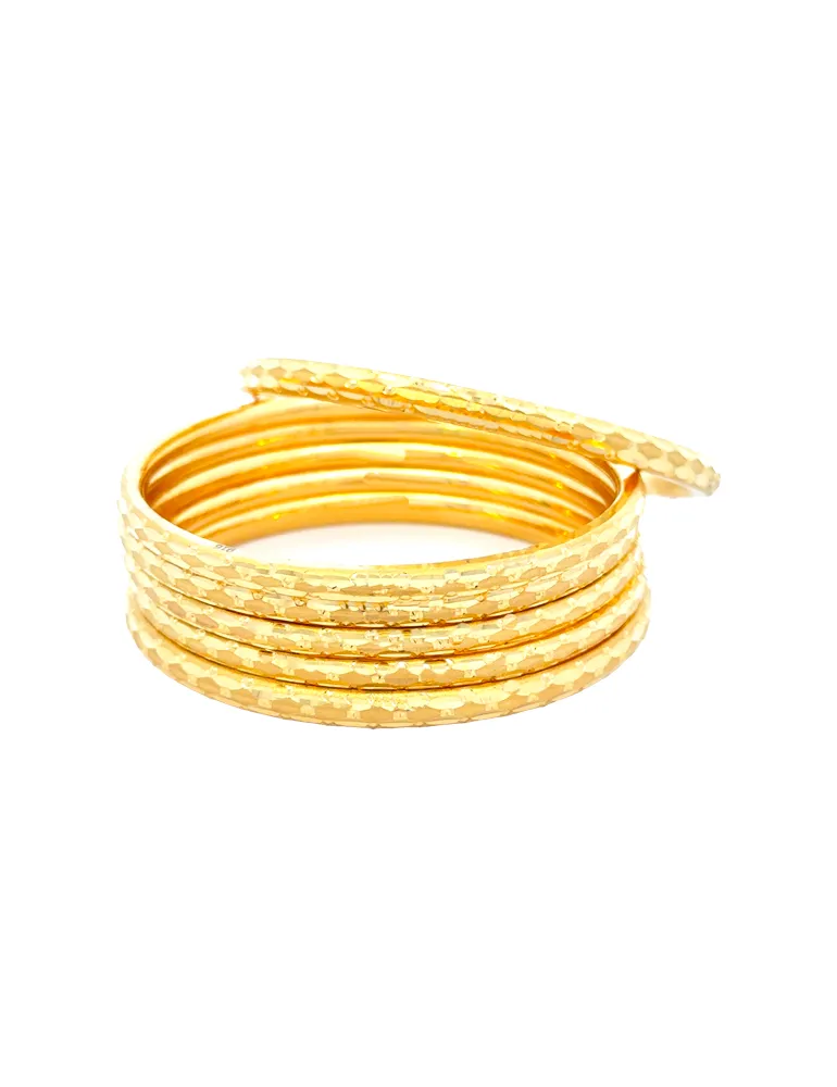 Gold Bangles 22kt  - Set of 8