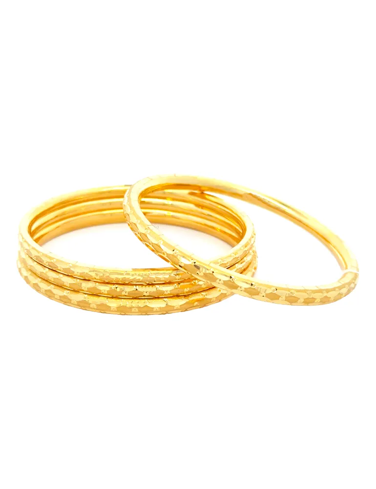 Gold Bangles 22kt  - Set of 8
