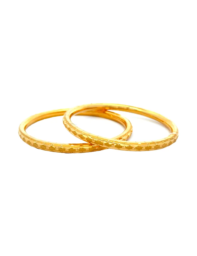Gold Bangles 22kt  - Set of 8