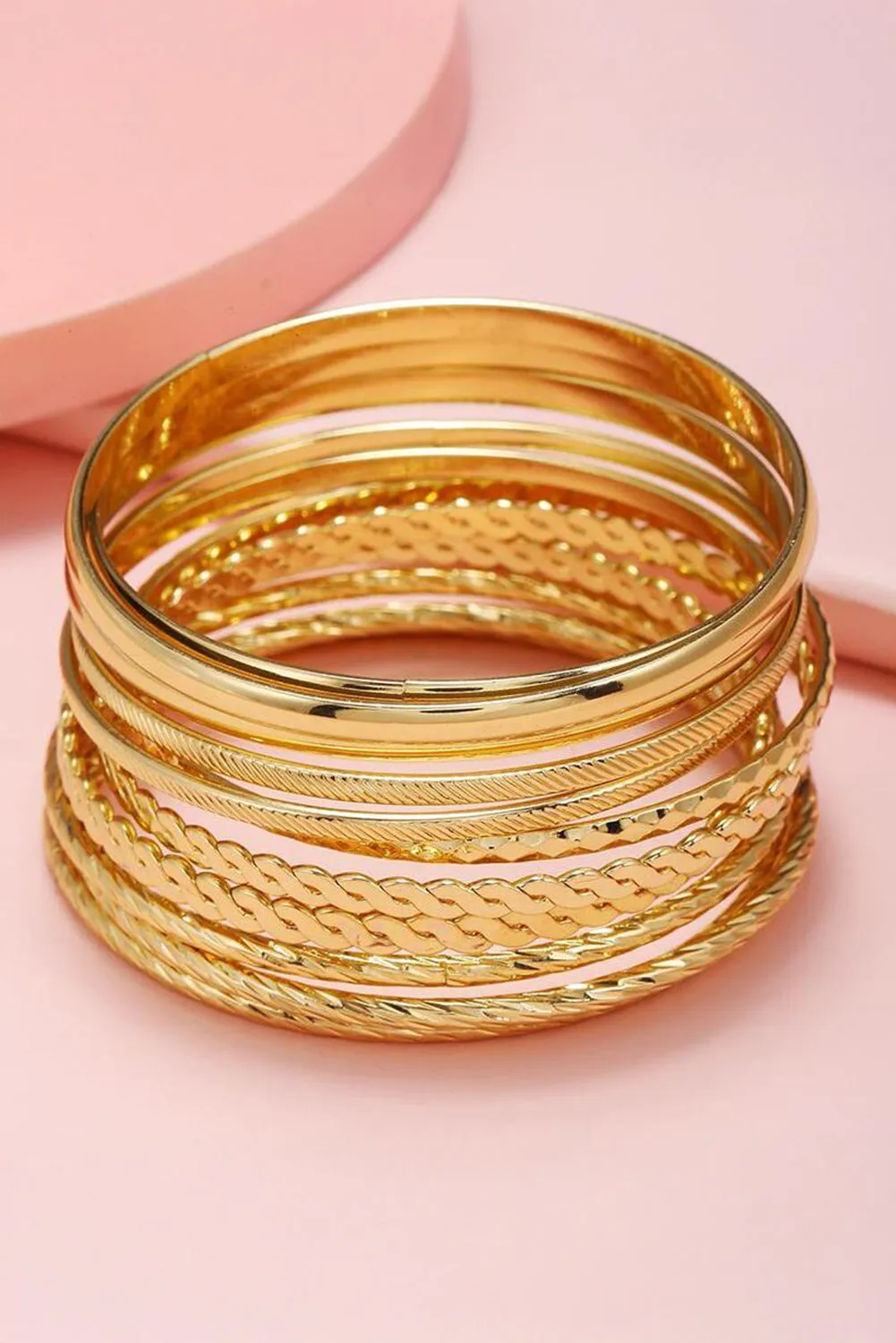 Gold Boho Stackable Bracelet Set