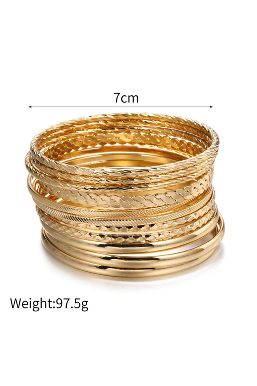 Gold Boho Stackable Bracelet Set