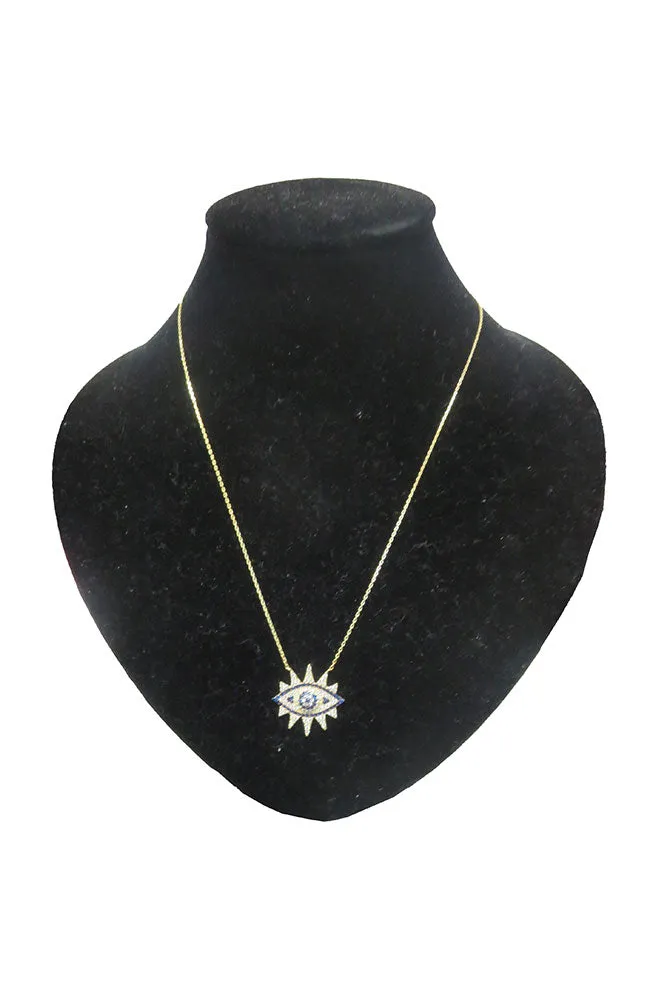 Gold Dainty Chain Starburst EE Pendant