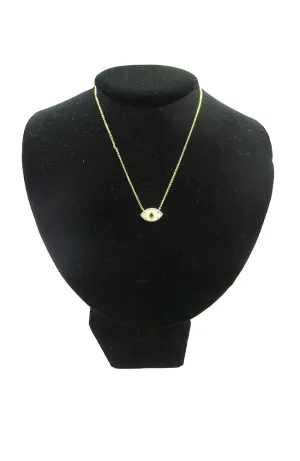 Gold Dainty Eye Necklace