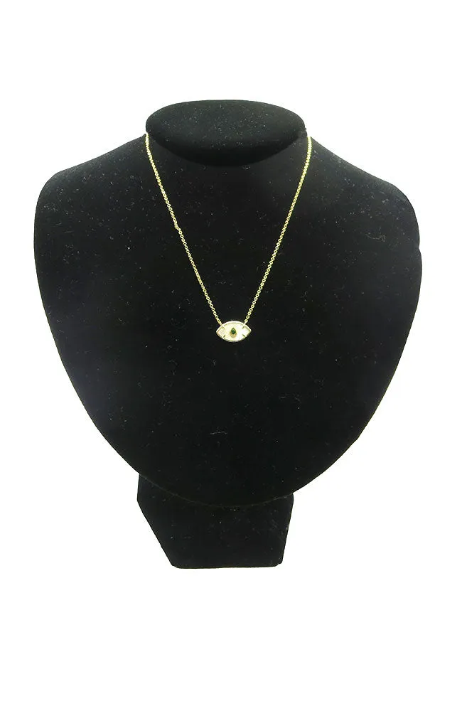 Gold Dainty Eye Necklace