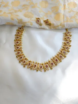 Gold plated necklace set