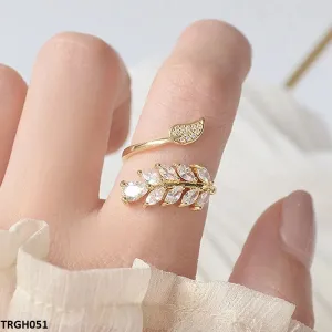 Gold Plated Tier Leaf Ring