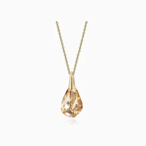 Gold Swarovski Crystals Necklace
