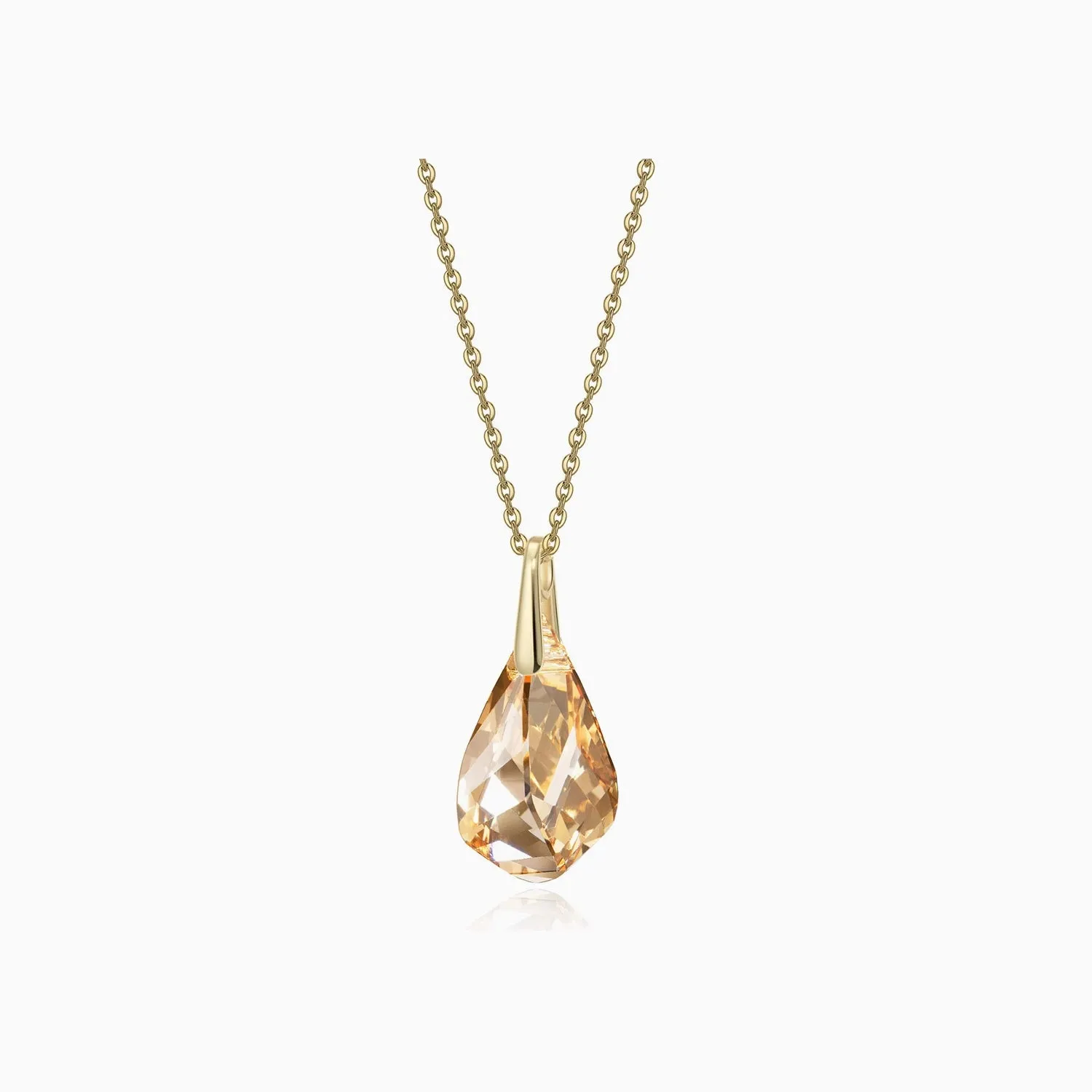Gold Swarovski Crystals Necklace