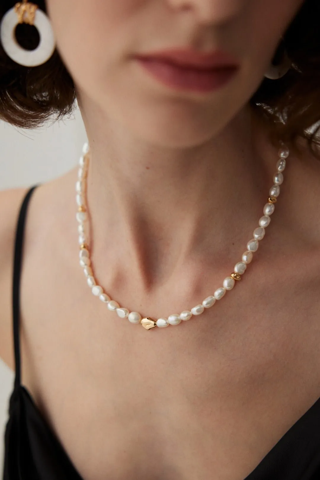 Golden Pearl Symphony Necklace