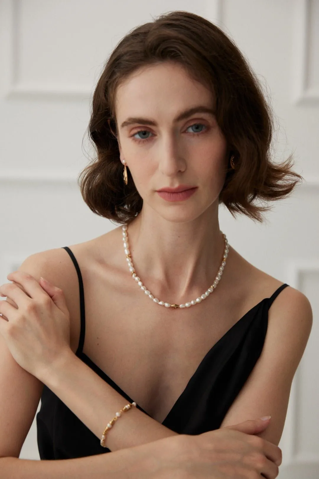 Golden Pearl Symphony Necklace