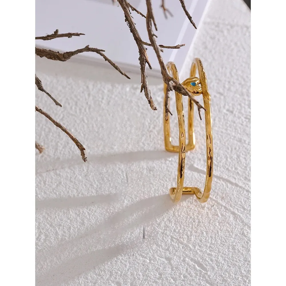 HeartLine Cuff Bracelet - 18K Gold Coated