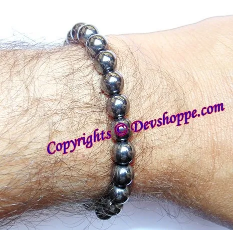 Hematite power bracelet to absorb negative energy and for protection