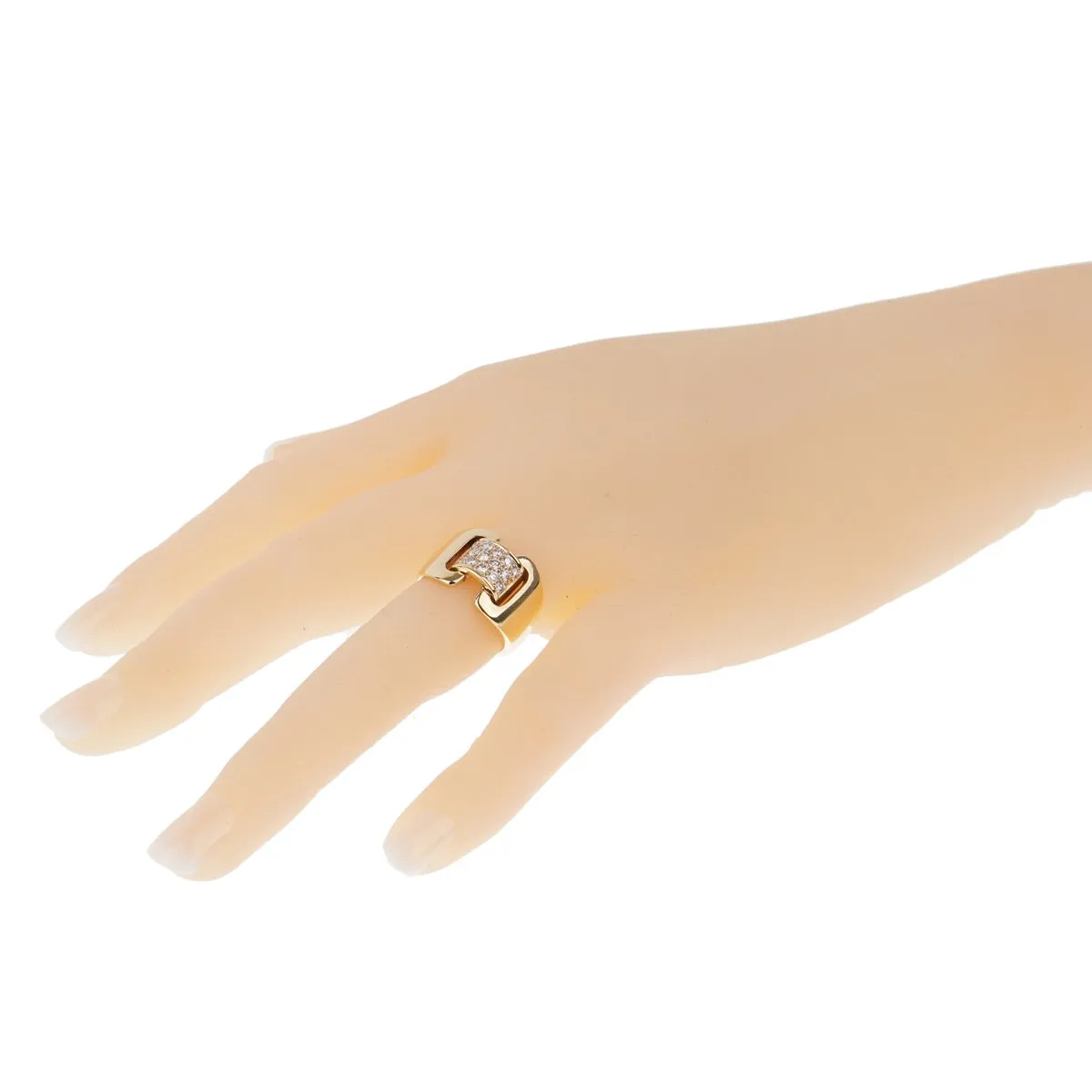 Hermes Diamond Yellow Gold Cocktail Ring
