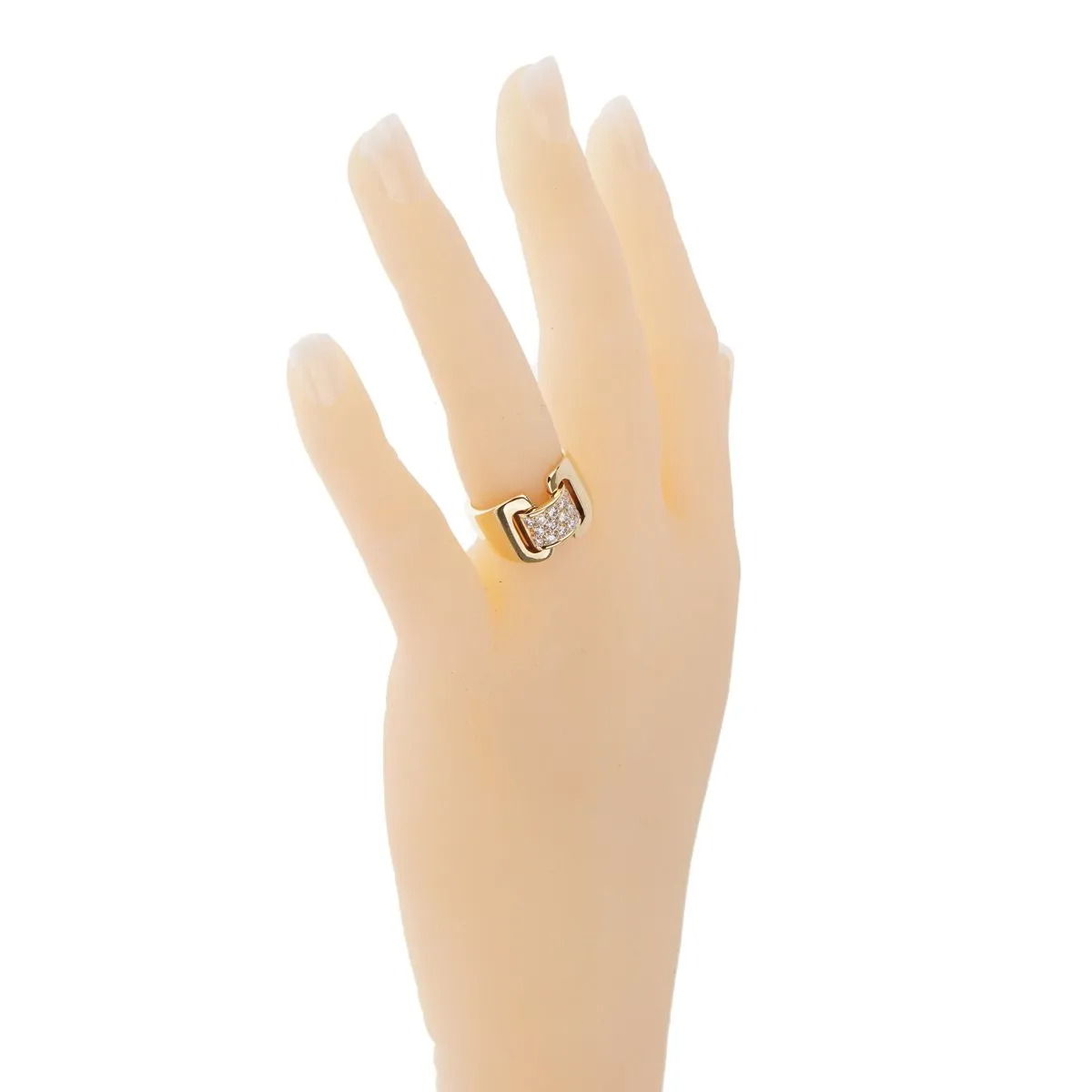 Hermes Diamond Yellow Gold Cocktail Ring