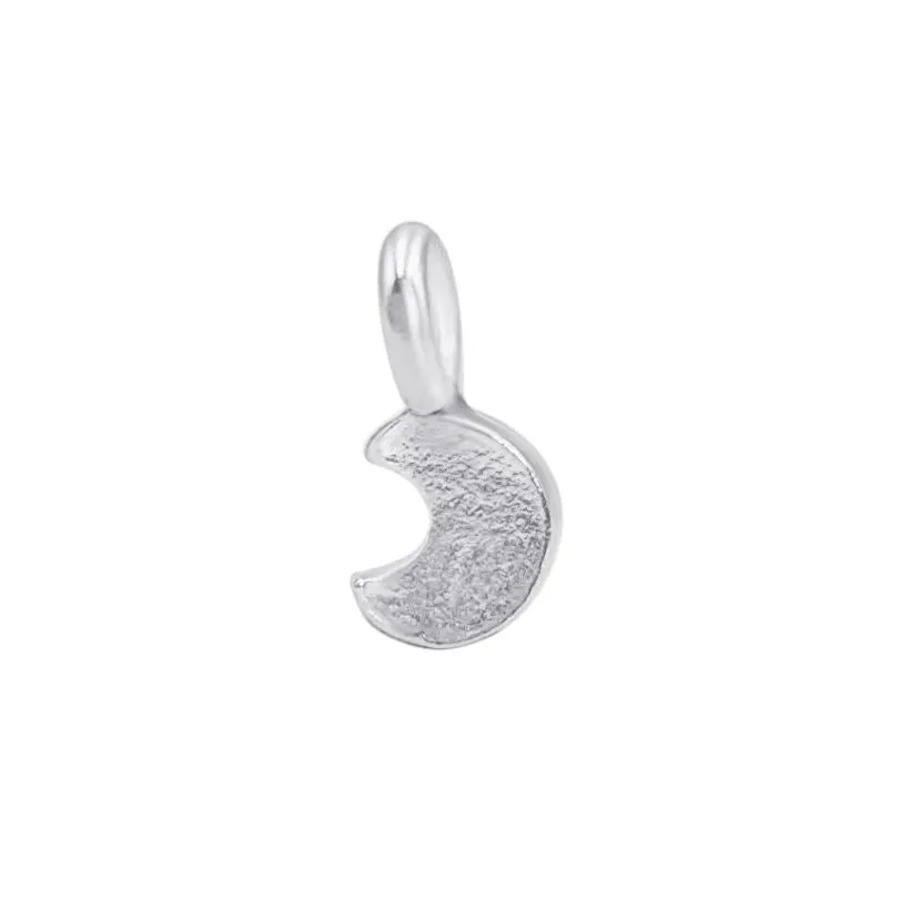 Hill Tribe Silver Small Crescent Moon Charm Celestial Charms