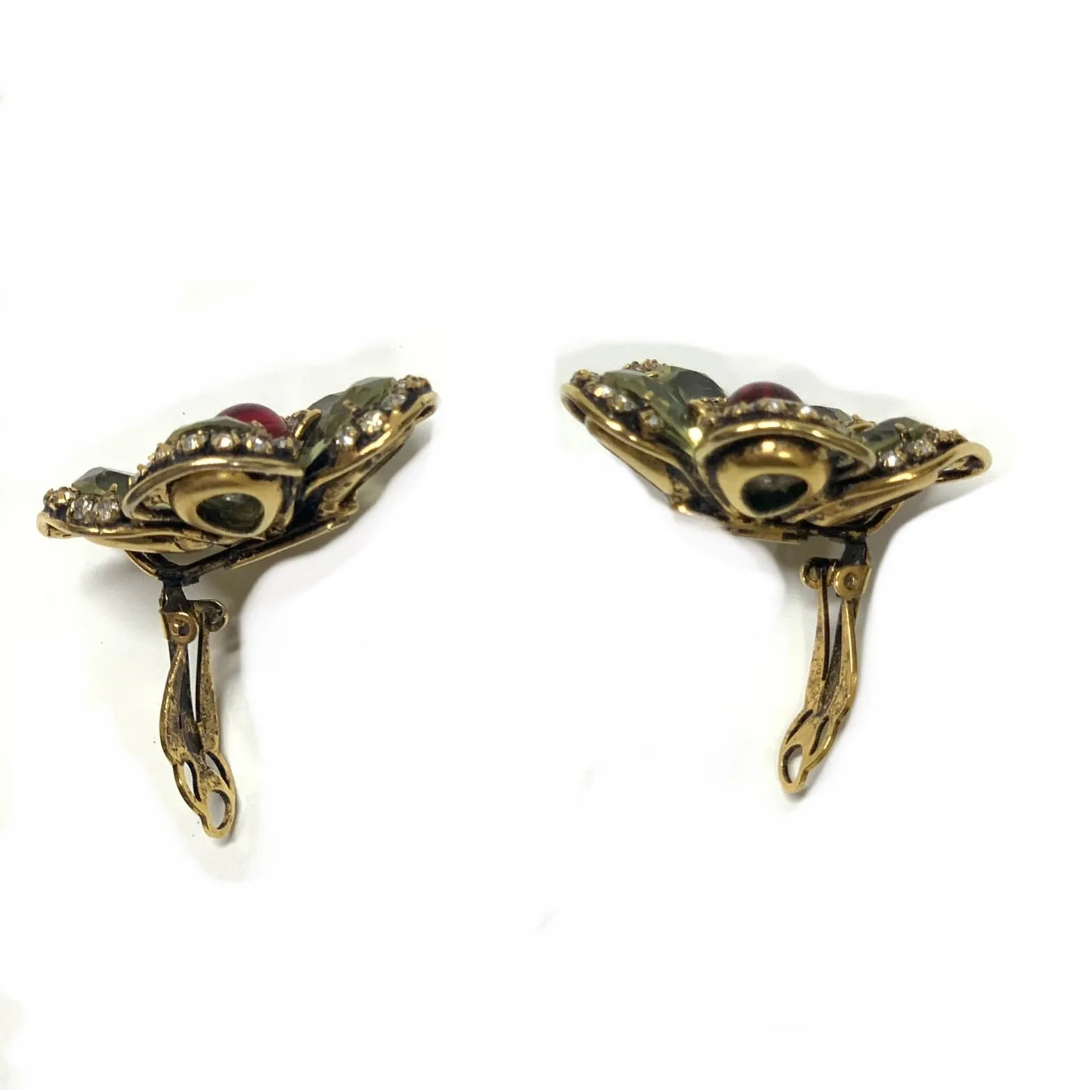 IRADJ MOINI CITRINE FLOWER CLIP ON EARRINGS