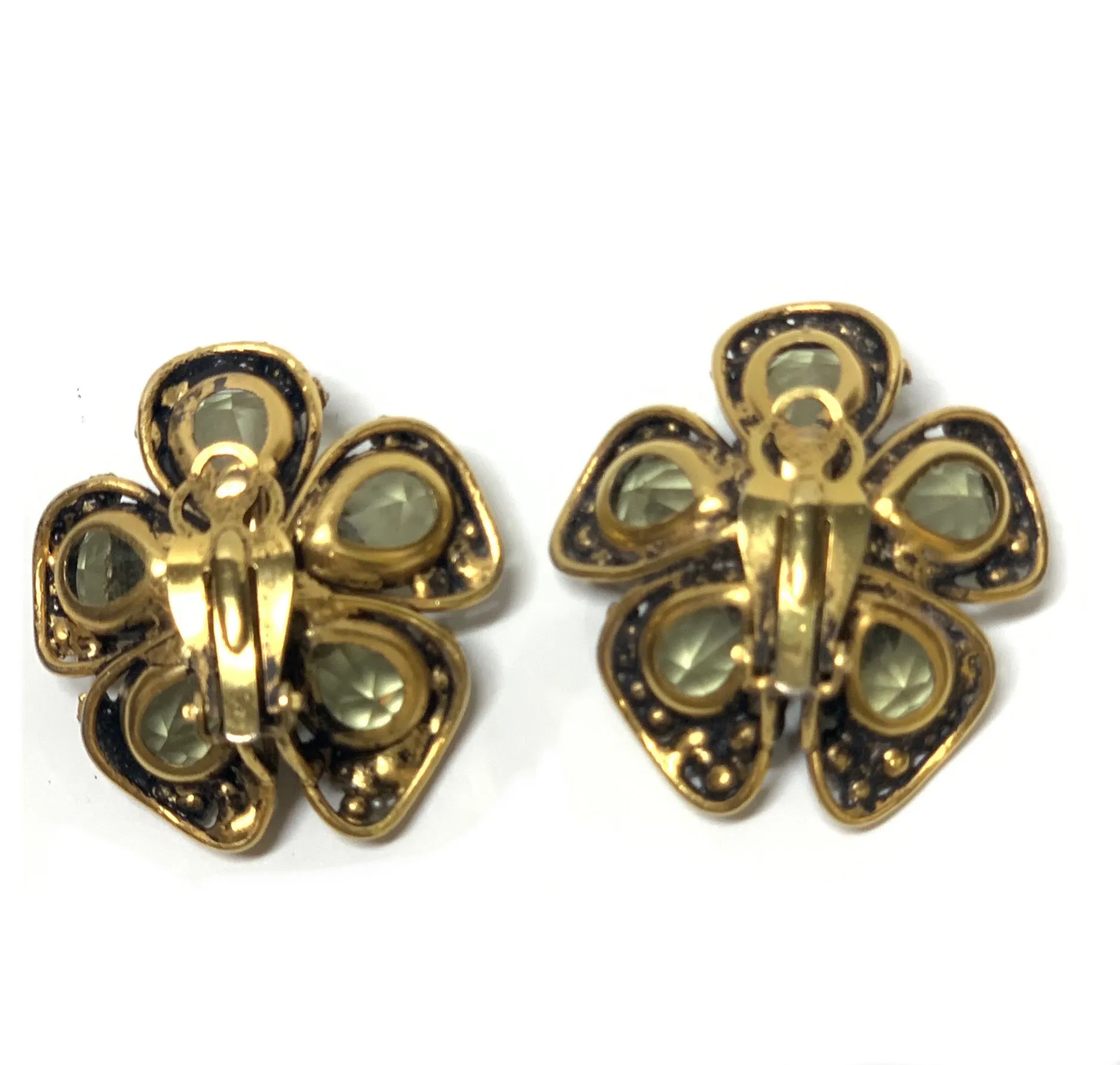IRADJ MOINI CITRINE FLOWER CLIP ON EARRINGS