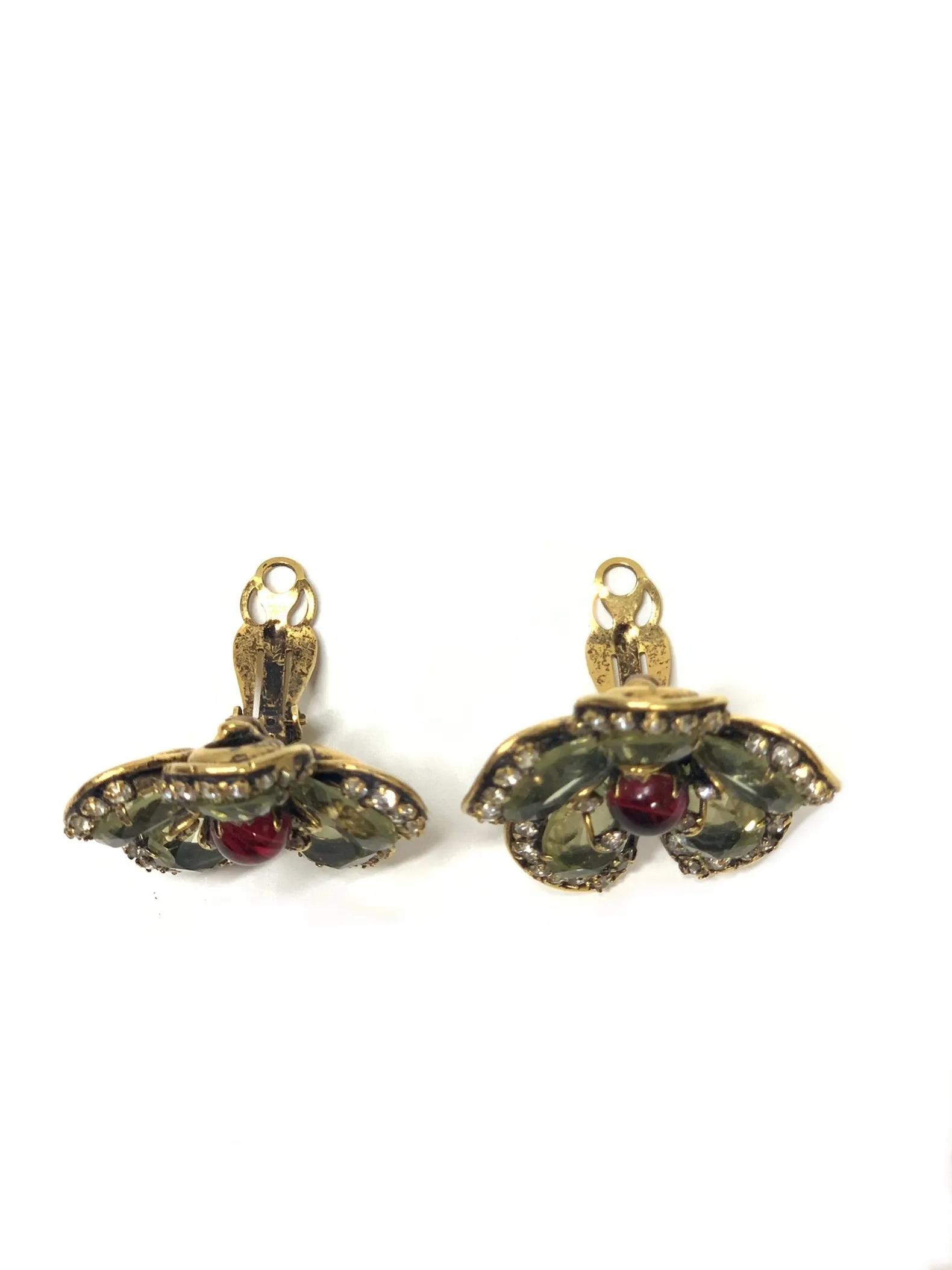 IRADJ MOINI CITRINE FLOWER CLIP ON EARRINGS