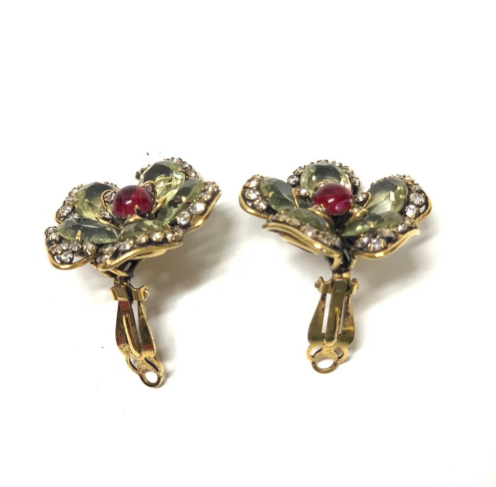 IRADJ MOINI CITRINE FLOWER CLIP ON EARRINGS
