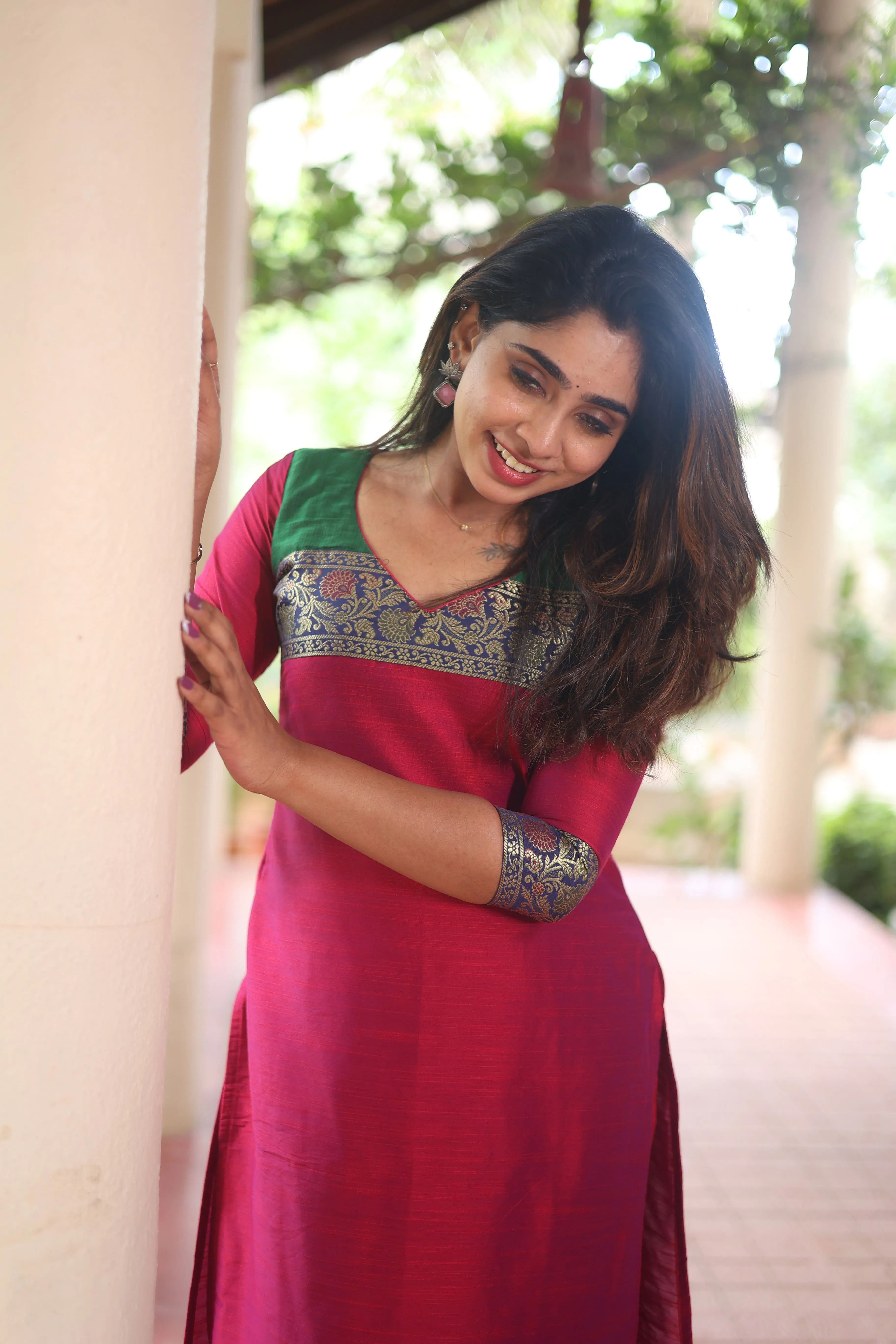 Iva Magenta Kurta Set (Set of 2)