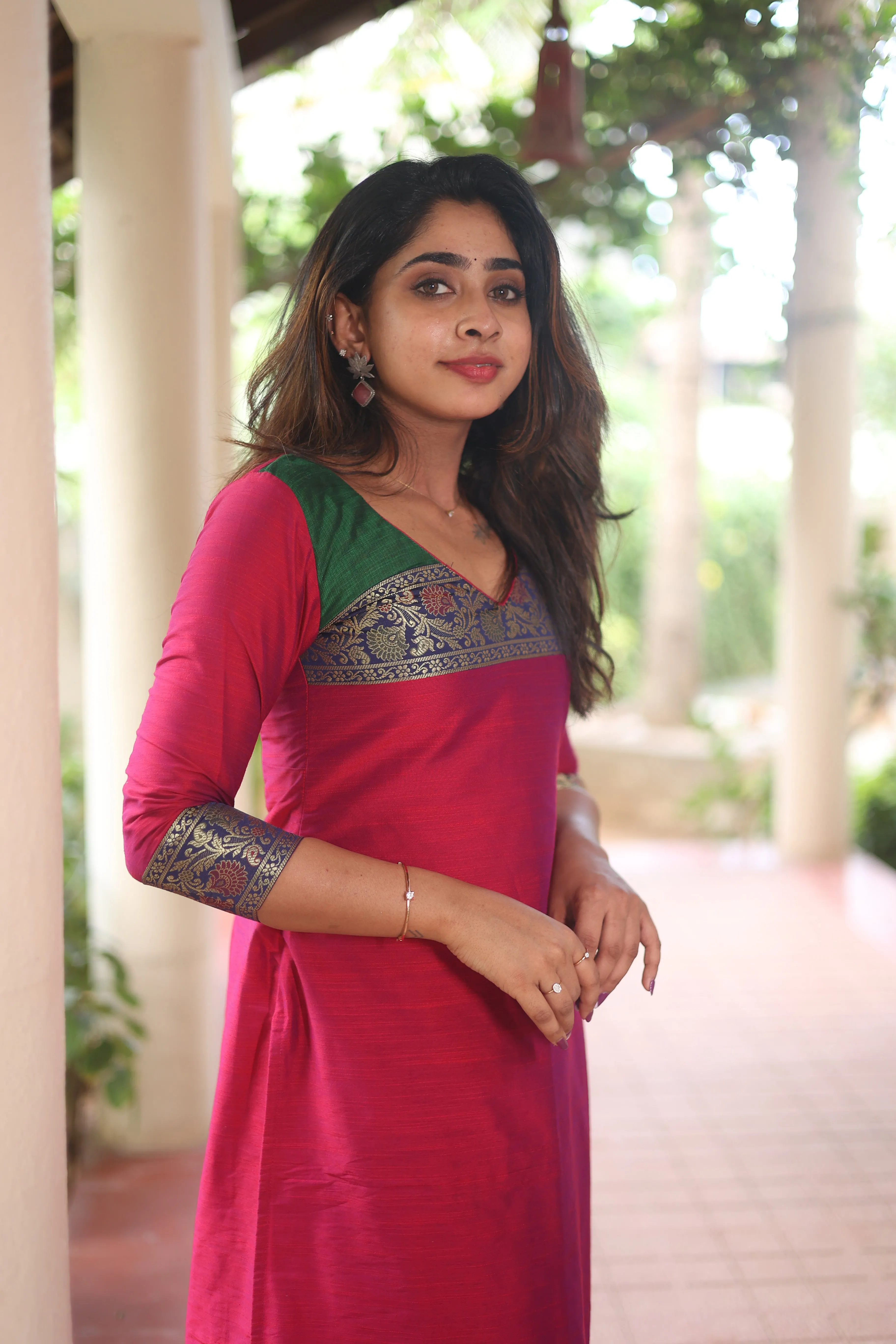 Iva Magenta Kurta Set (Set of 2)