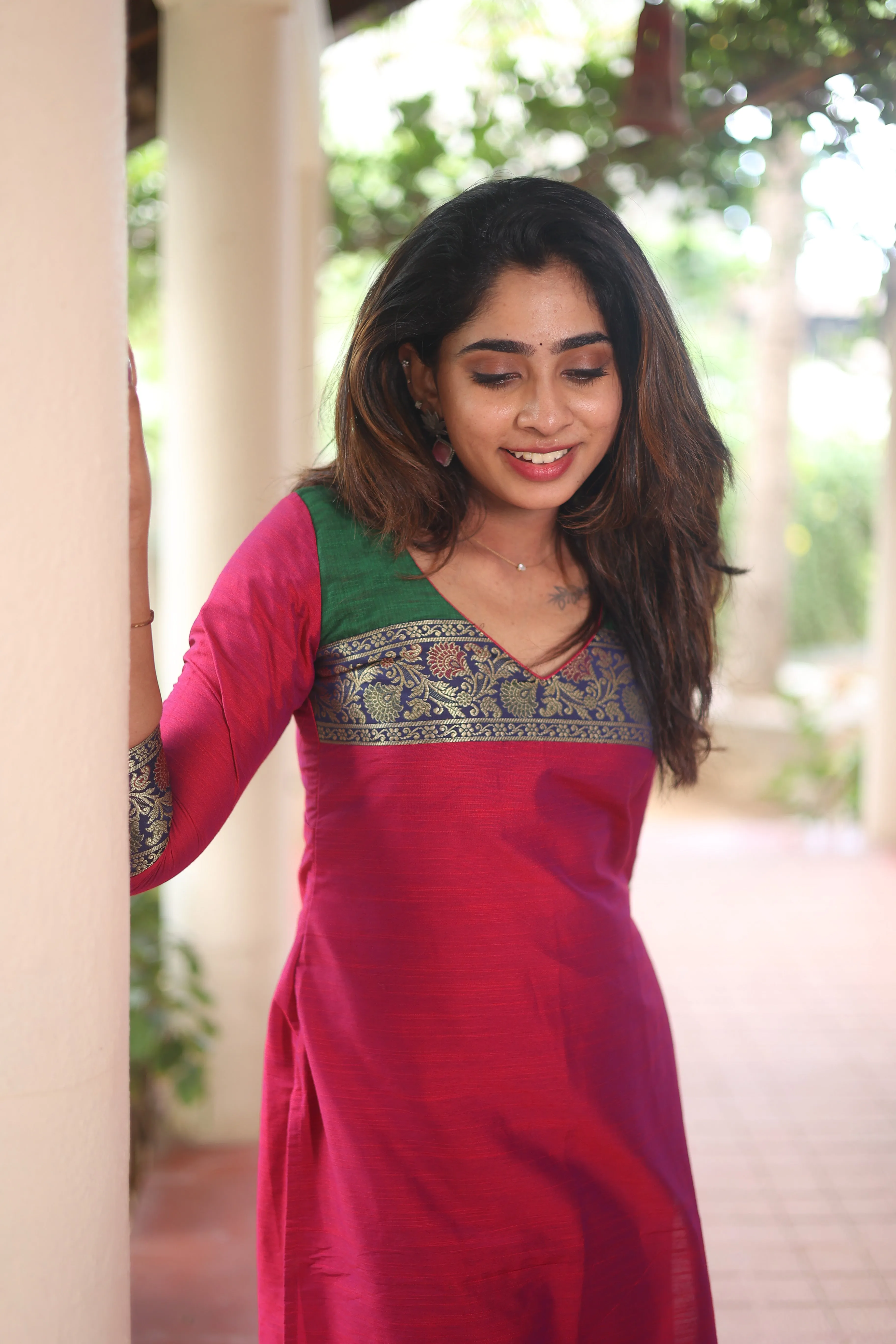 Iva Magenta Kurta Set (Set of 2)
