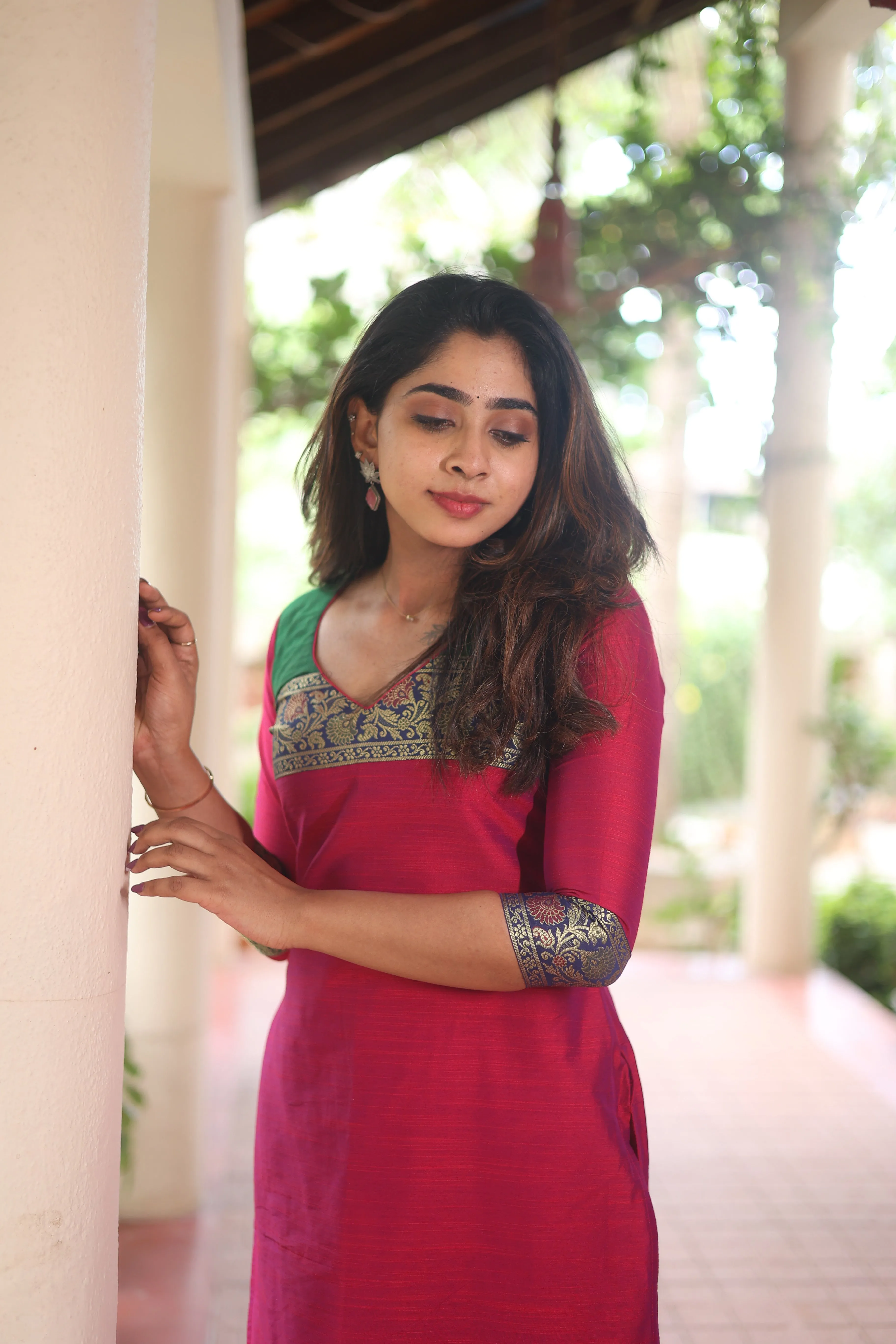 Iva Magenta Kurta Set (Set of 2)