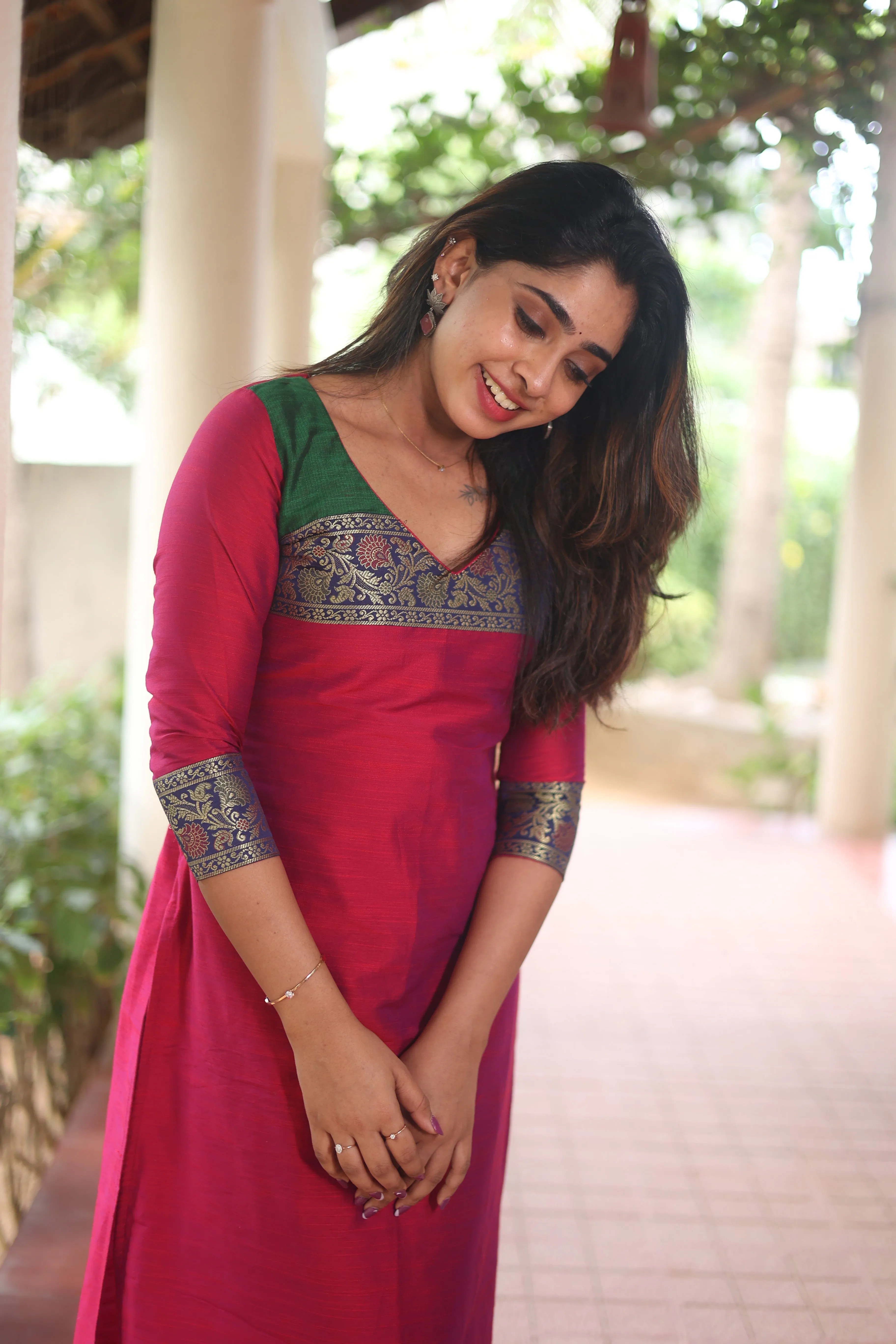 Iva Magenta Kurta Set (Set of 2)