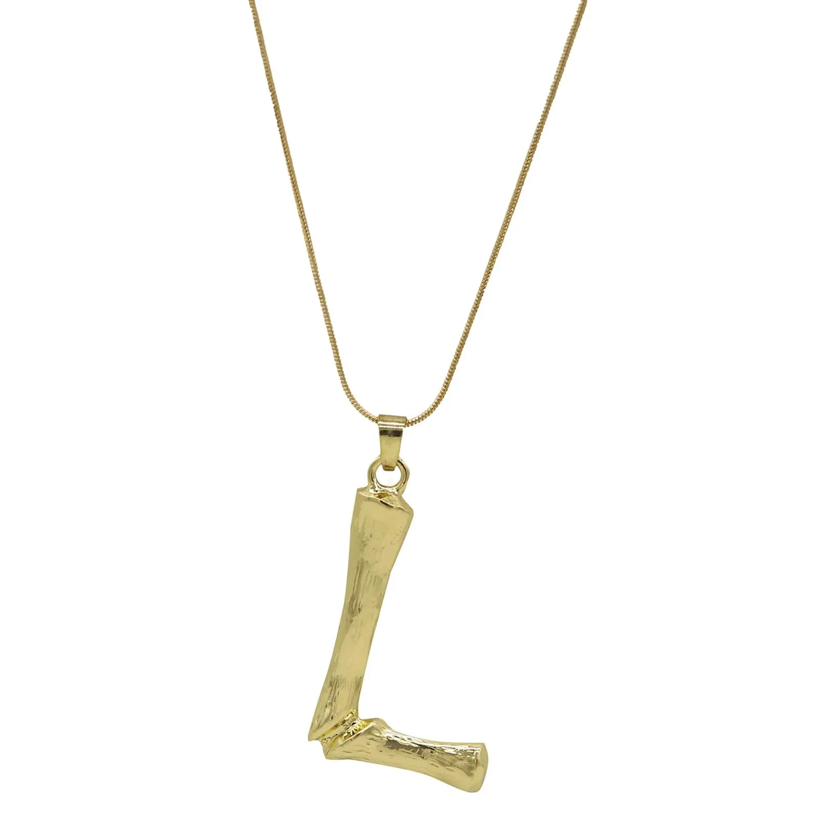 Joker & Witch L Initial Gold Pendant Necklace for Women