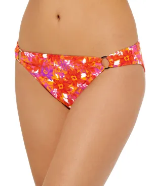 Juniors' Bold Bouquet Printed Ring Bikini Bottoms