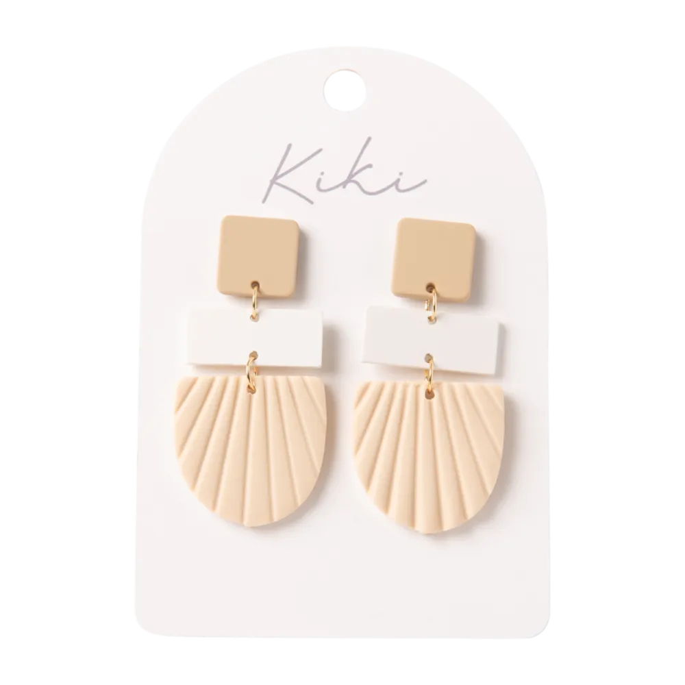 KiKi Earrings - Beige Square