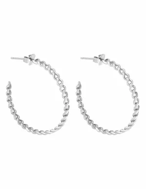 Koa Hoops- Silver