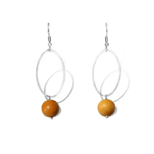 La Pierre Mustard Mookaite Earrings W/S