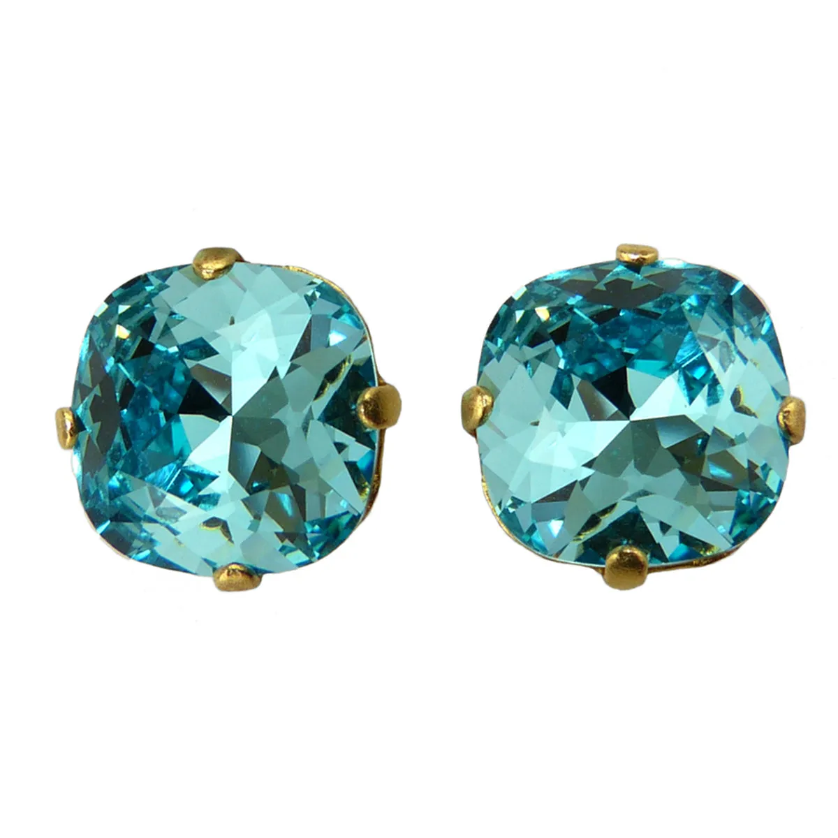 La Vie Parisienne Catherine Popesco Swarovski Gold Stud Earrings 6556PG