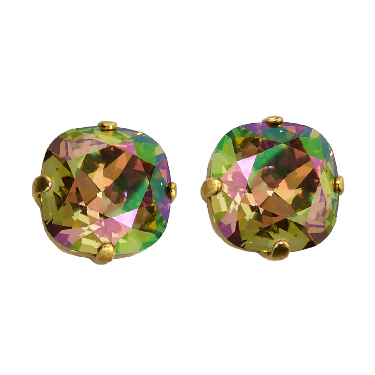 La Vie Parisienne Catherine Popesco Swarovski Gold Stud Earrings 6556PG