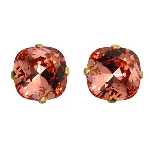 La Vie Parisienne Catherine Popesco Swarovski Gold Stud Earrings 6556PG