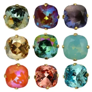 La Vie Parisienne Catherine Popesco Swarovski Gold Stud Earrings 6556PG